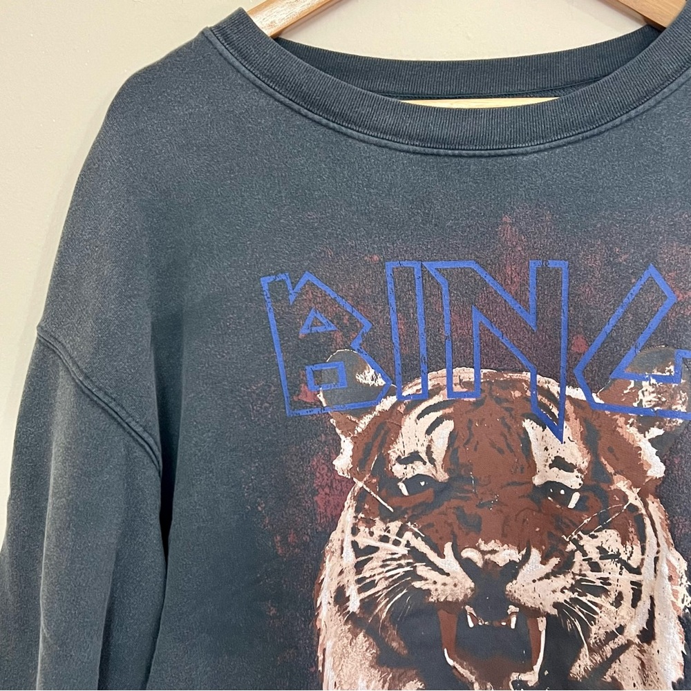 Anine Bing Black Sweatshirt with Tiger Graphic - Picture 5 of 10